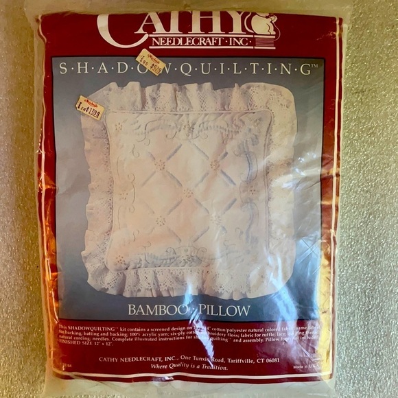 Cathy Needlecraft Shadow Quilting Pillow kit Bamboo Pillow   Craft New - Picture 1 of 7